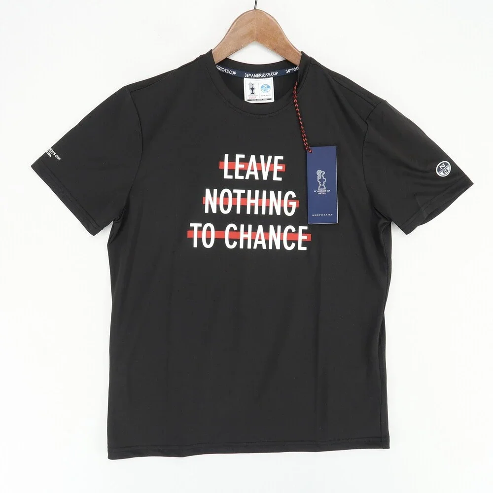 North Sails Americas Cup Shirt Mens XS Black Leave Nothing To Chance Tee 36th
